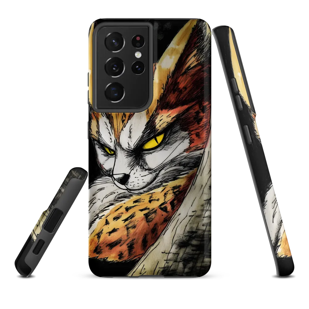 Fierce Gaze of the Wild Cat