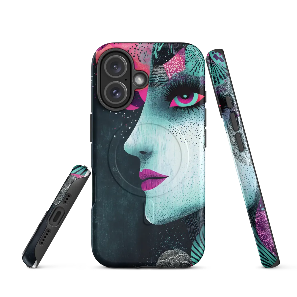 Mystical Beauty in Blue and Pink | Phone Case |  16 | MagSafe® Tough Case | Matte