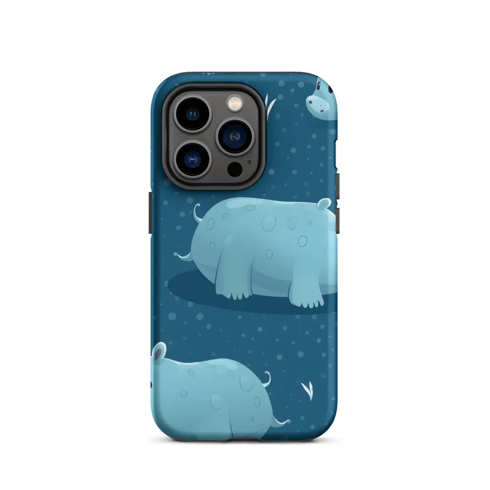 Whimsical Hippo Play | Phone Case |  14 Pro | Tough Case | Matte