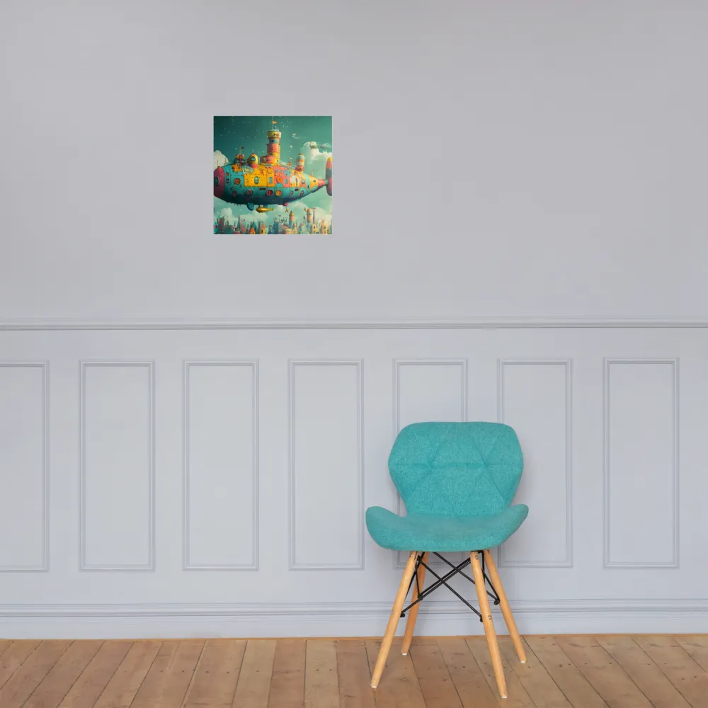 Submerged Dreams: A Whimsical Voyage | Poster | 14″×14″
