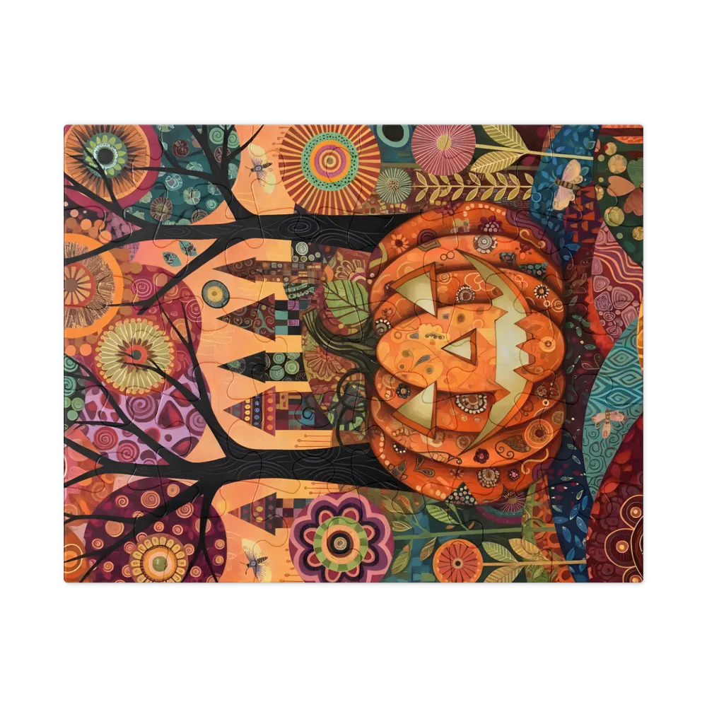 Patchwork Pumpkin 
 Jigsaw Puzzle in Tin Box