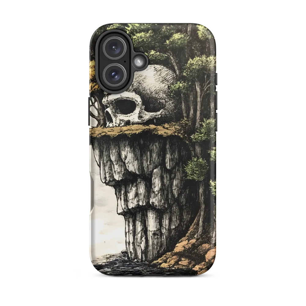 The Whispering Skull: A Surreal Encounter with Nature | Phone Case |  16 Plus | Tough Case | Matte