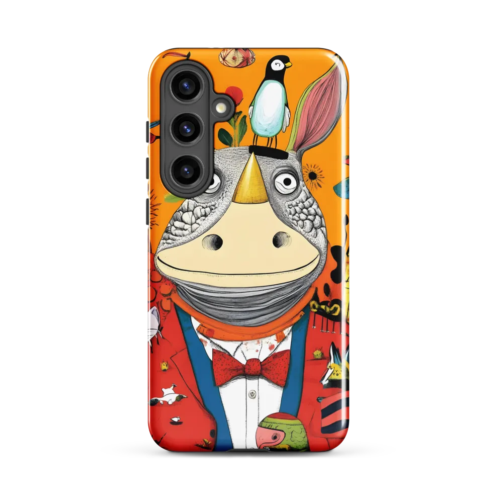 Whimsical Rhinoceros: A Playful Encounter