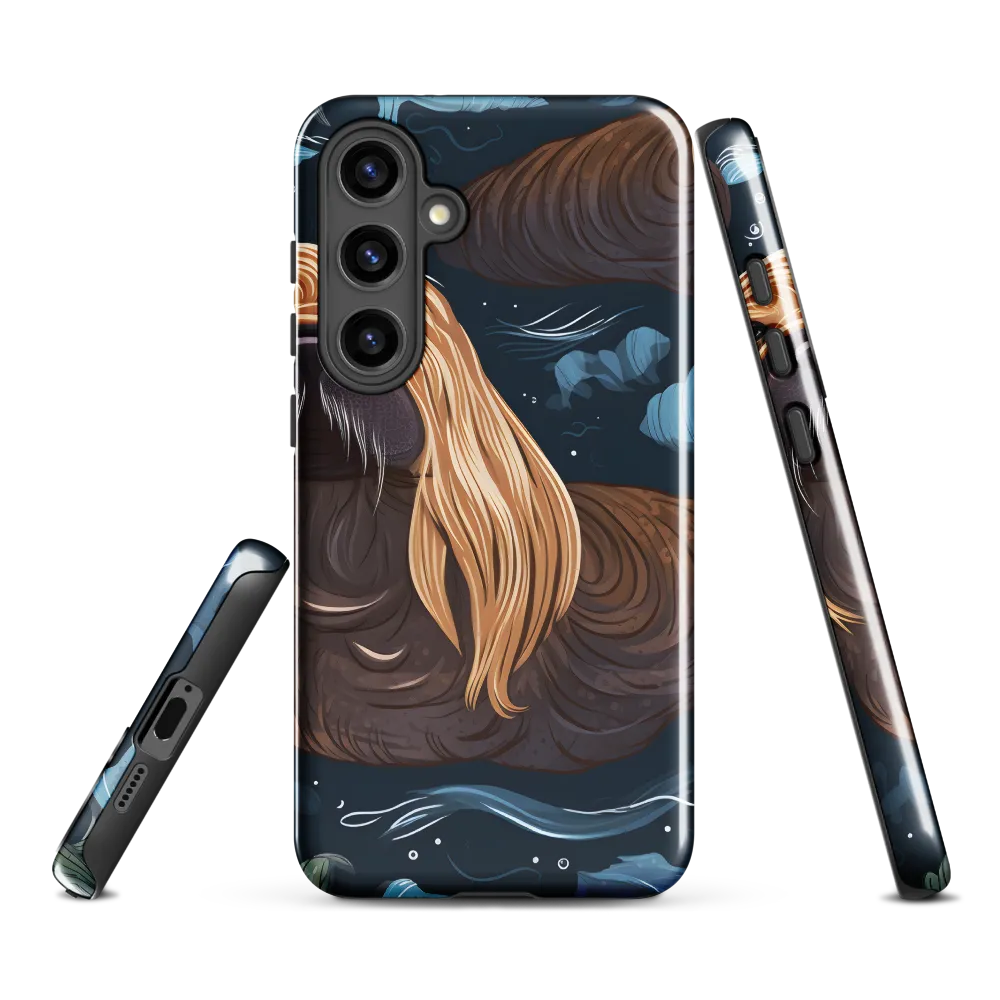 Whimsical Walruses in Deep Blue