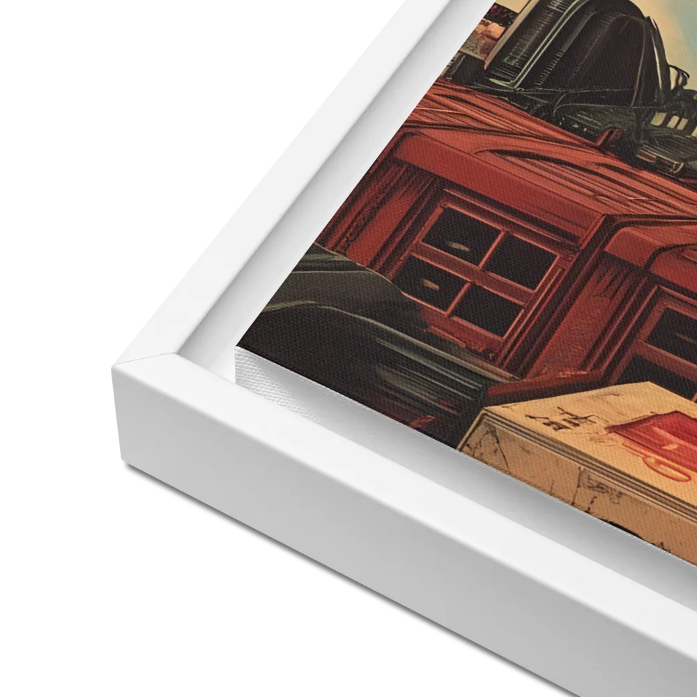 A Glimpse of Tomorrow: Urban Ambition | Canvas with White Frame | 18″×24″