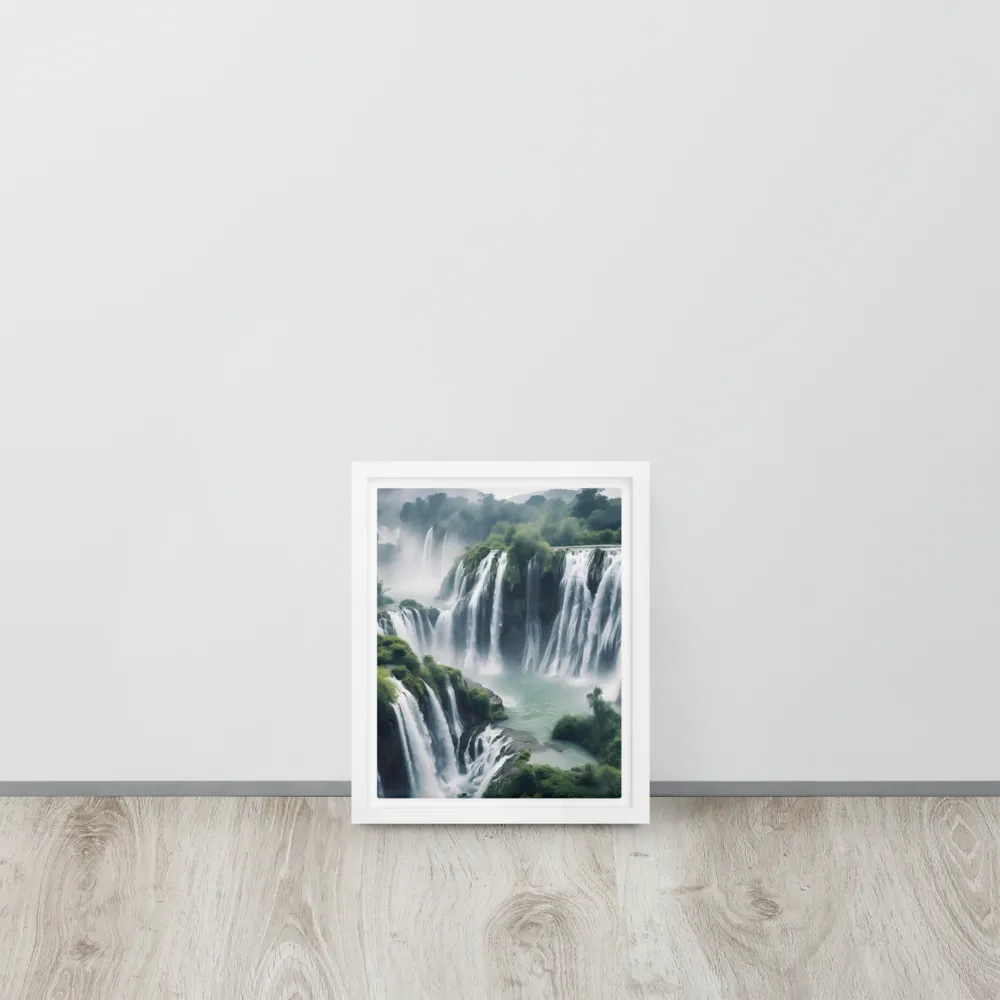 Whispers of the Cascades | Canvas with White Frame | 8″×10″