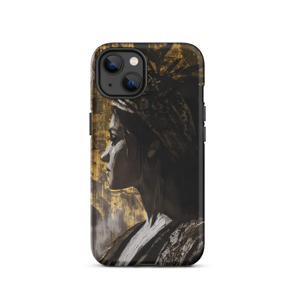 Golden Elegance: A Modern Profile Portrait