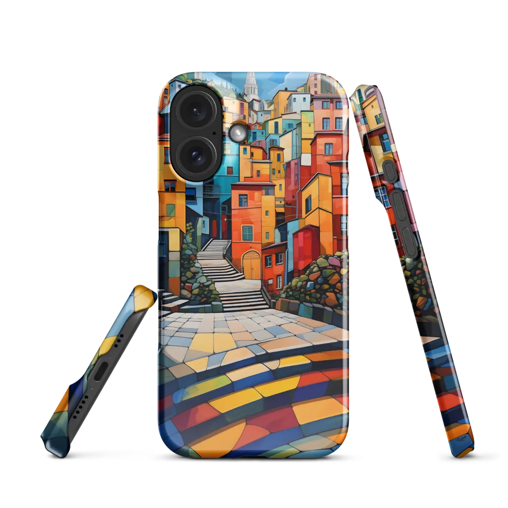 Vibrant Village: A Cubist Journey | Phone Case |  16 | Snap Case | Glossy