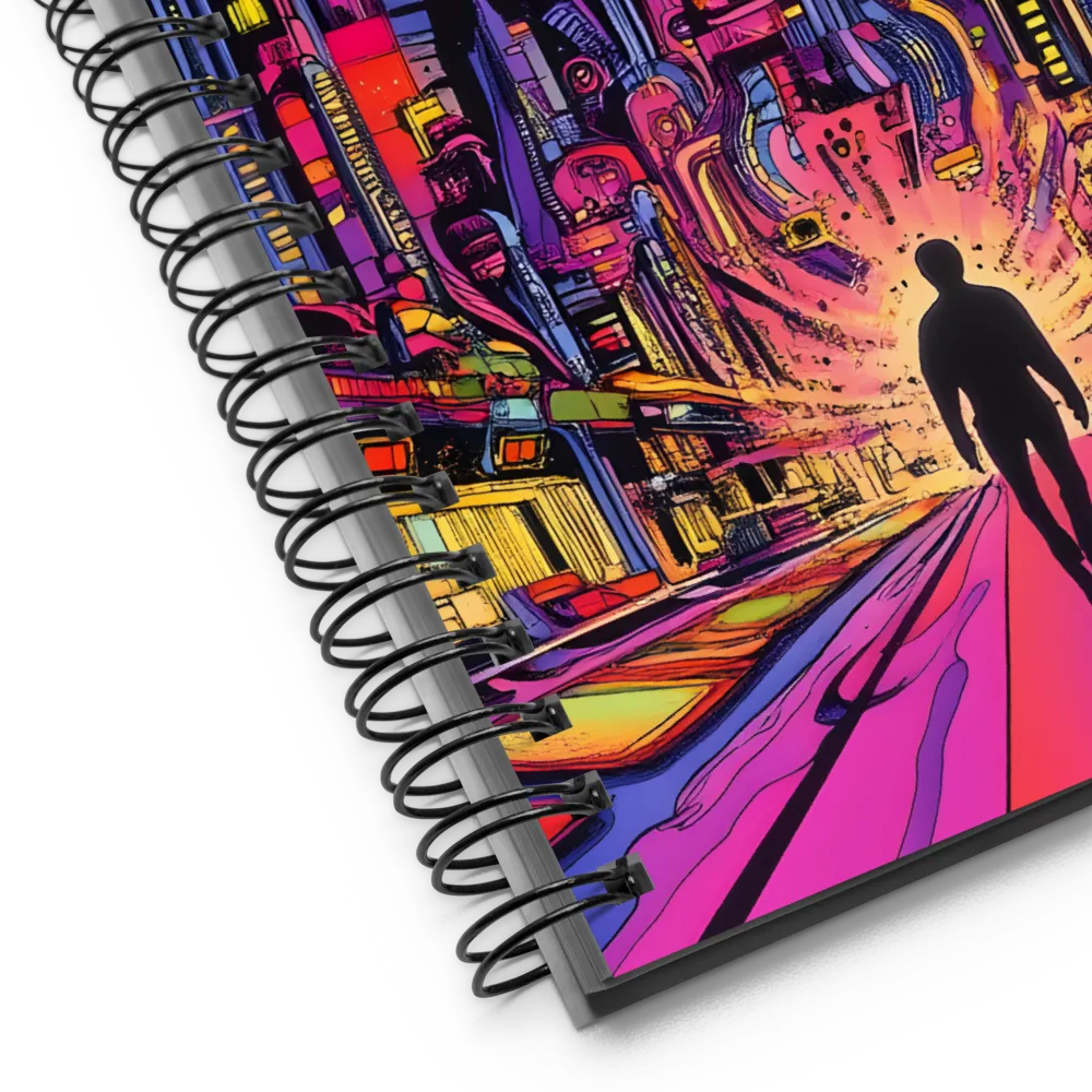 Journey into the Neon Cosmos | Spiral Notebook