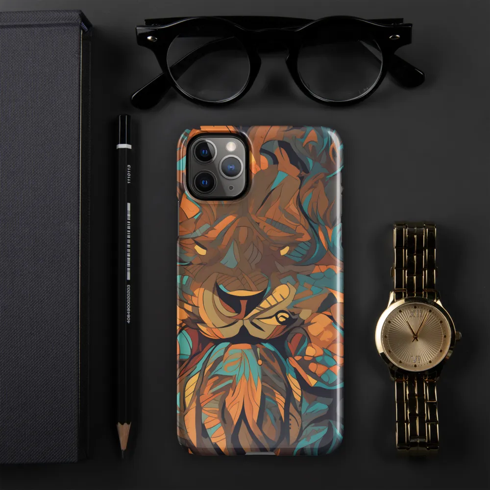 Fierce Royalty: A Geometric Exploration of Lions | Phone Case |  11 Pro Max | Snap Case | Glossy