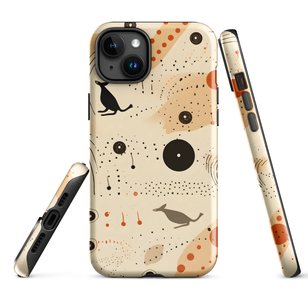 Playful Patterns in Earth Tones | Phone Case |  15 Plus | Tough Case | Glossy