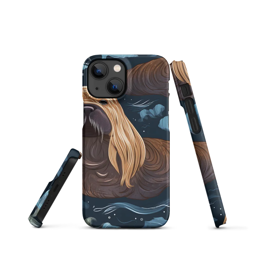 Whimsical Walruses in Deep Blue
