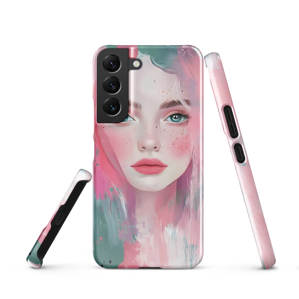 Dreamy Serenity: A Contemporary Portrait | Phone Case |  S22 | Snap Case | Glossy