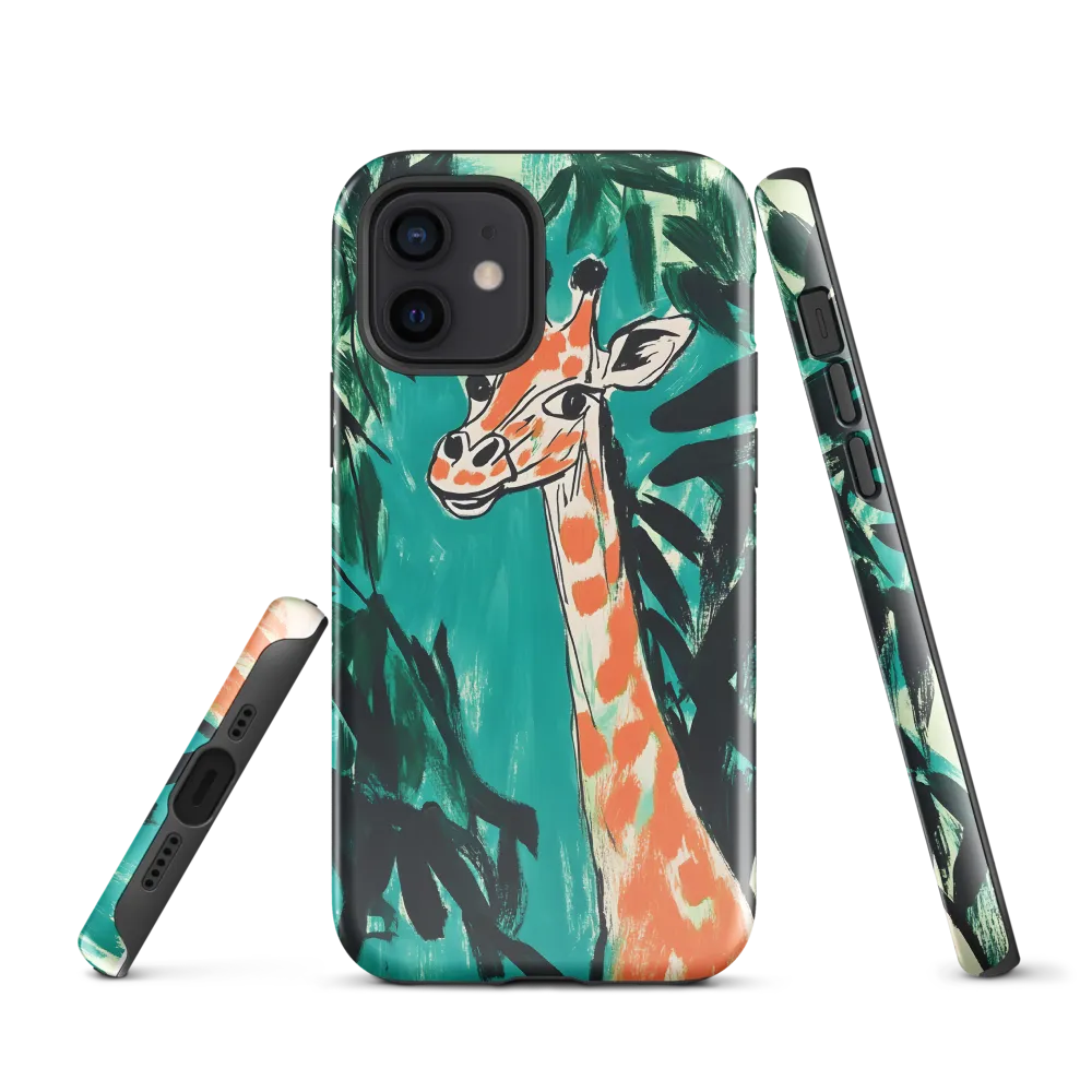 Curious Giraffe in Lush Greenery | Phone Case |  12 | Tough Case | Glossy