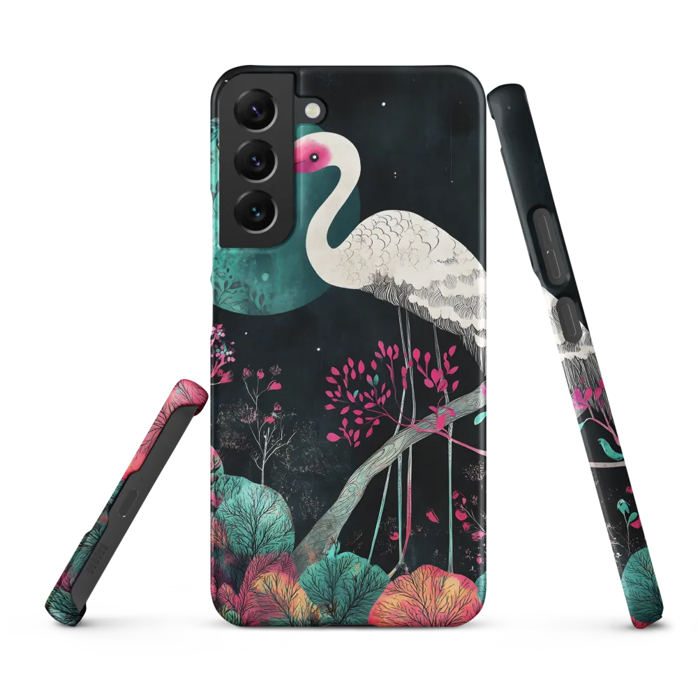 Ethereal Presence: Heron in a Floral Dreamscape