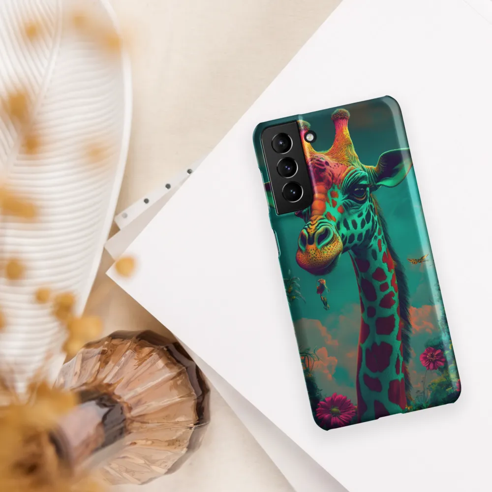 Whimsical Giraffe Among Blossoms