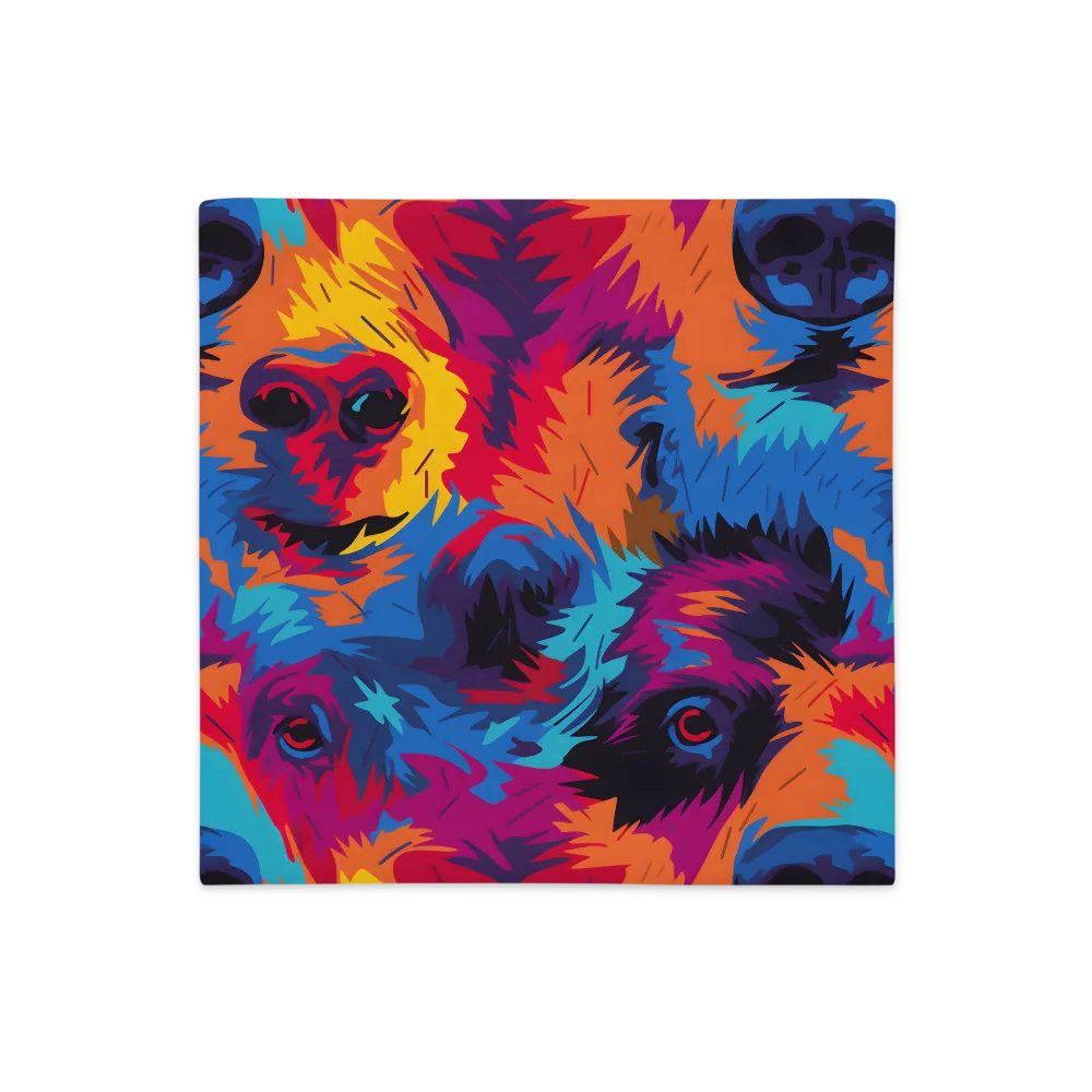 The Colorful Essence of Bears | Pillow Case | 18″×18″