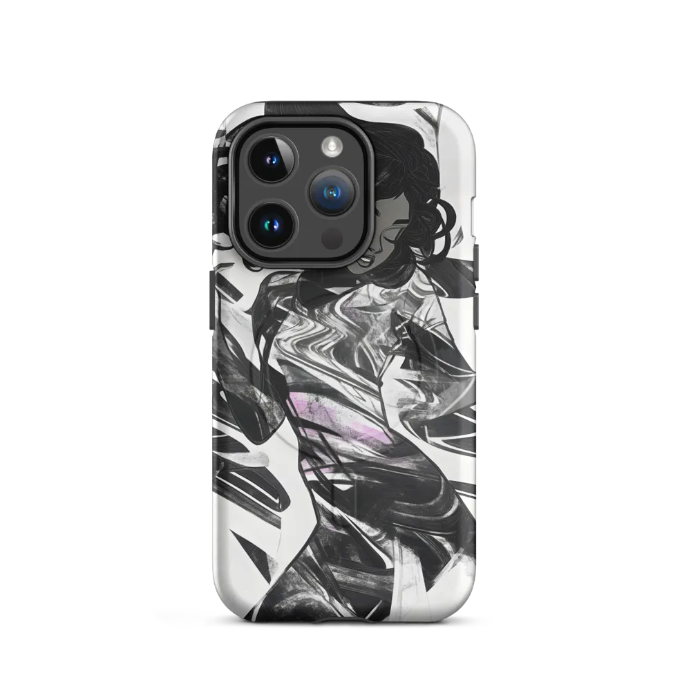 Fluid Grace: The Dance of Shadows | Phone Case |  14 Pro | MagSafe® Tough Case | Matte
