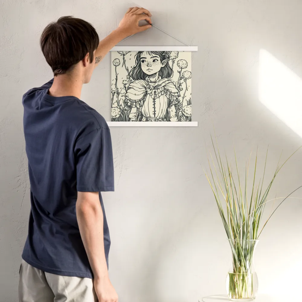 A Young Guardian of Nature | Poster With White Wood Hanger | 14″×14″