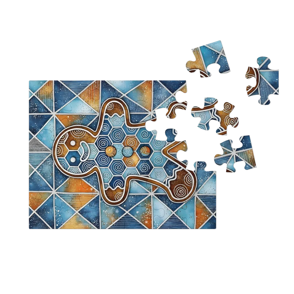 Gingerbread Geometry 
 Jigsaw Puzzle in Tin Box