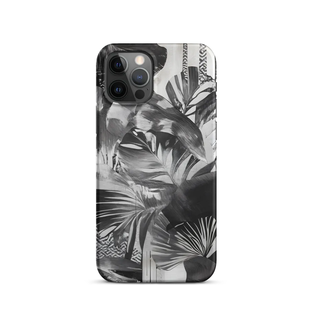 Monochrome Serenity in Tropical Foliage