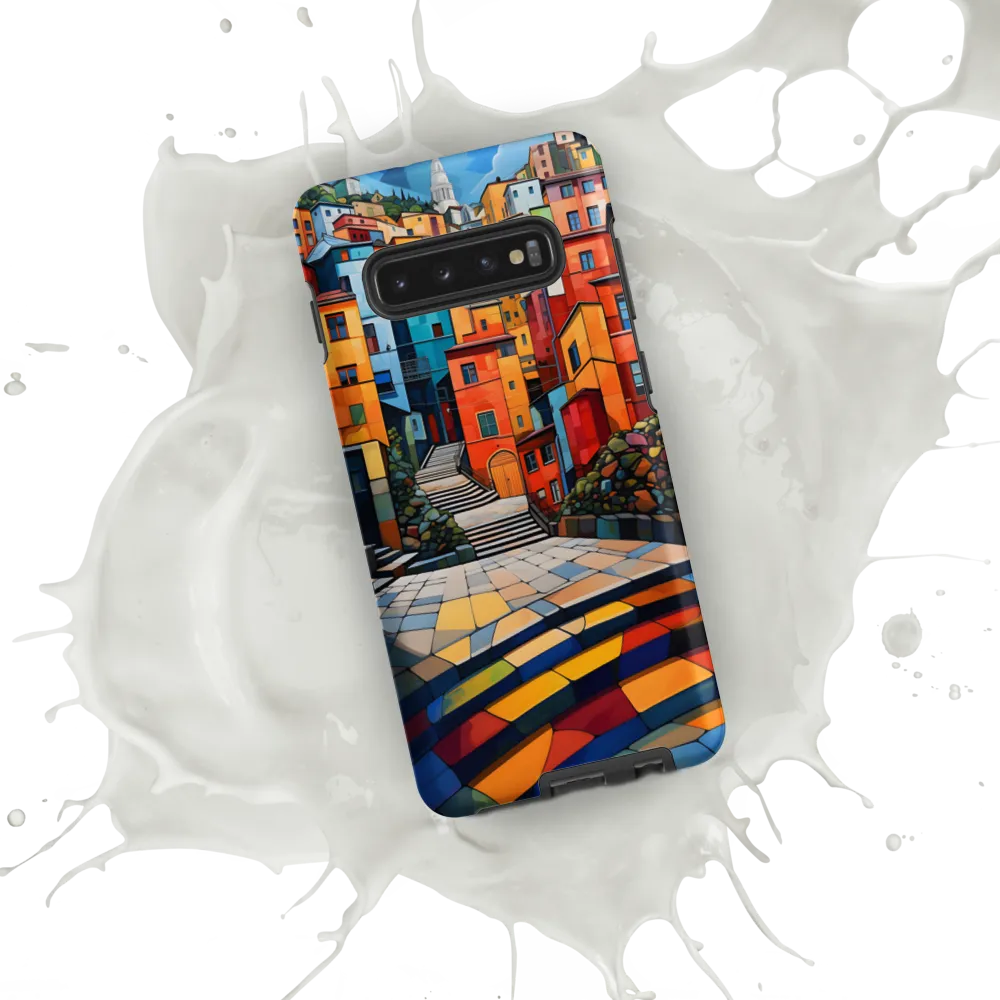 Vibrant Village: A Cubist Journey