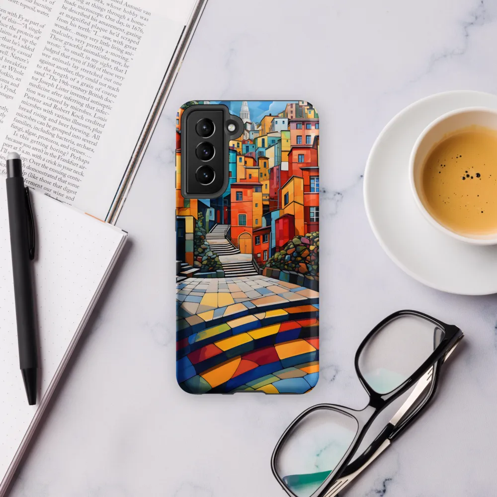 Vibrant Village: A Cubist Journey