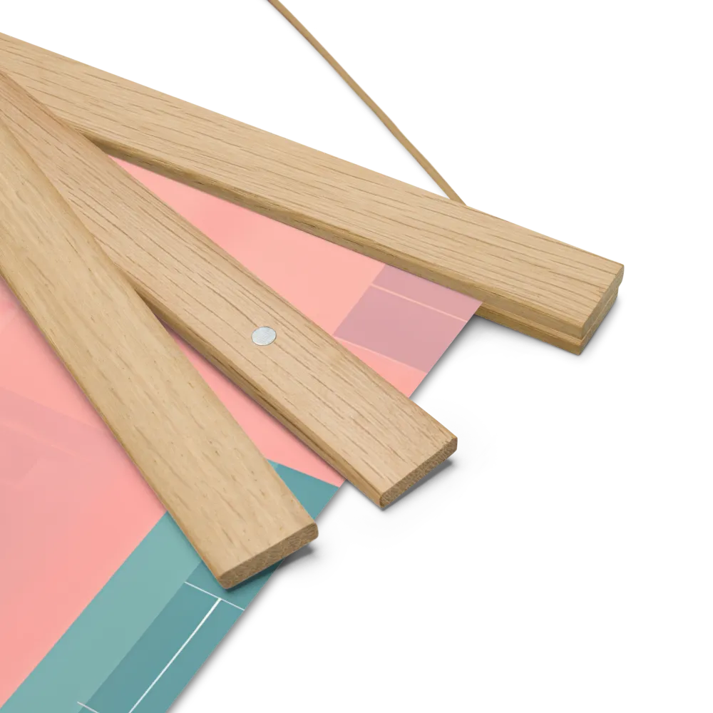 Urban Sentinel: A Warrior's Stand | Poster With Oak Wood Hanger | 14″×14″