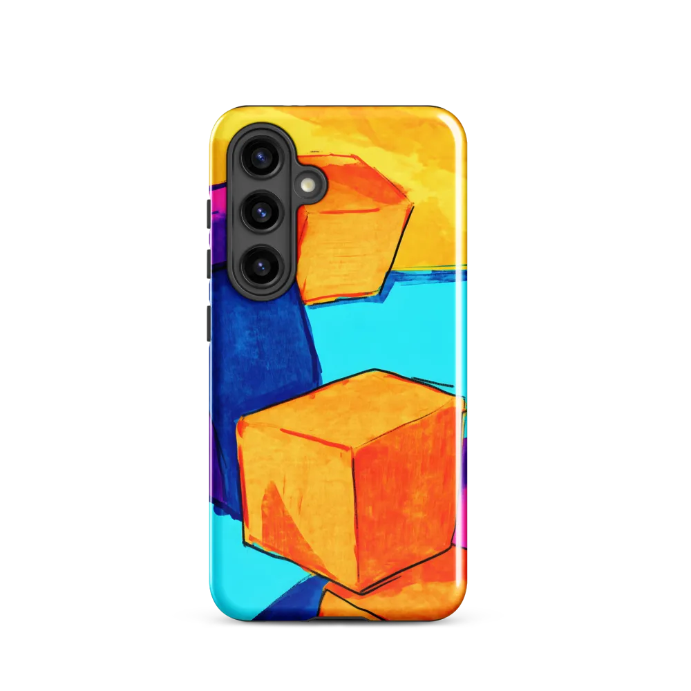 Playful Cubes in Vibrant Harmony | Phone Case |  S24 | Tough Case | Glossy
