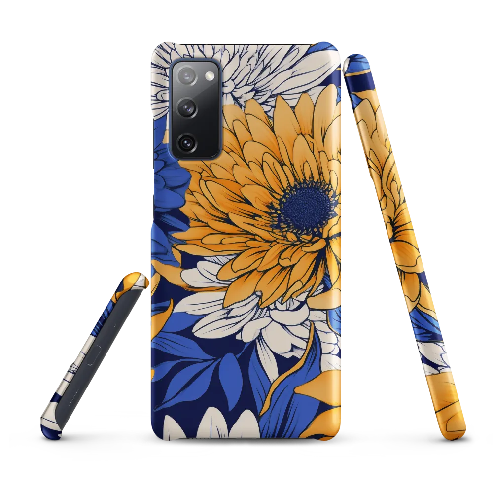 Floral Harmony in Blue and Yellow