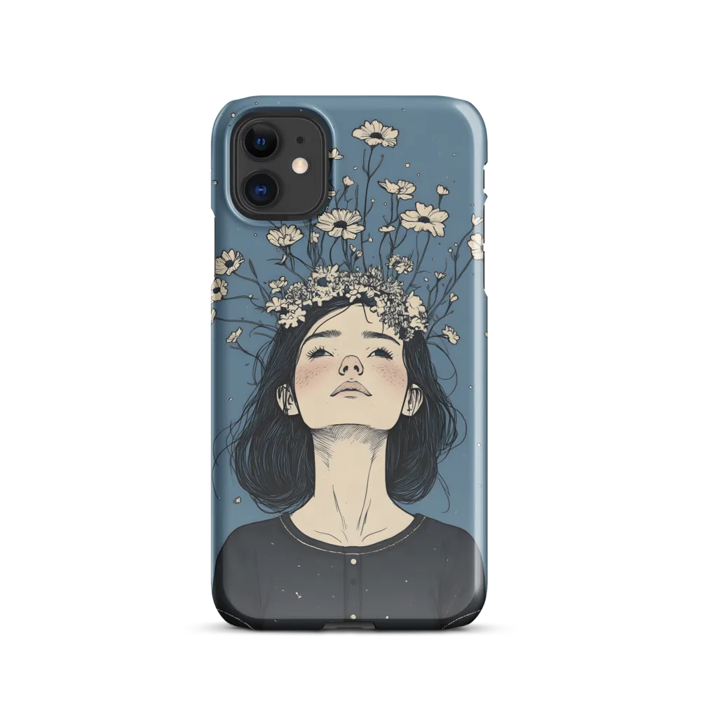 Floral Serenity: A Portrait of Tranquility | Phone Case |  11 | Snap Case | Glossy
