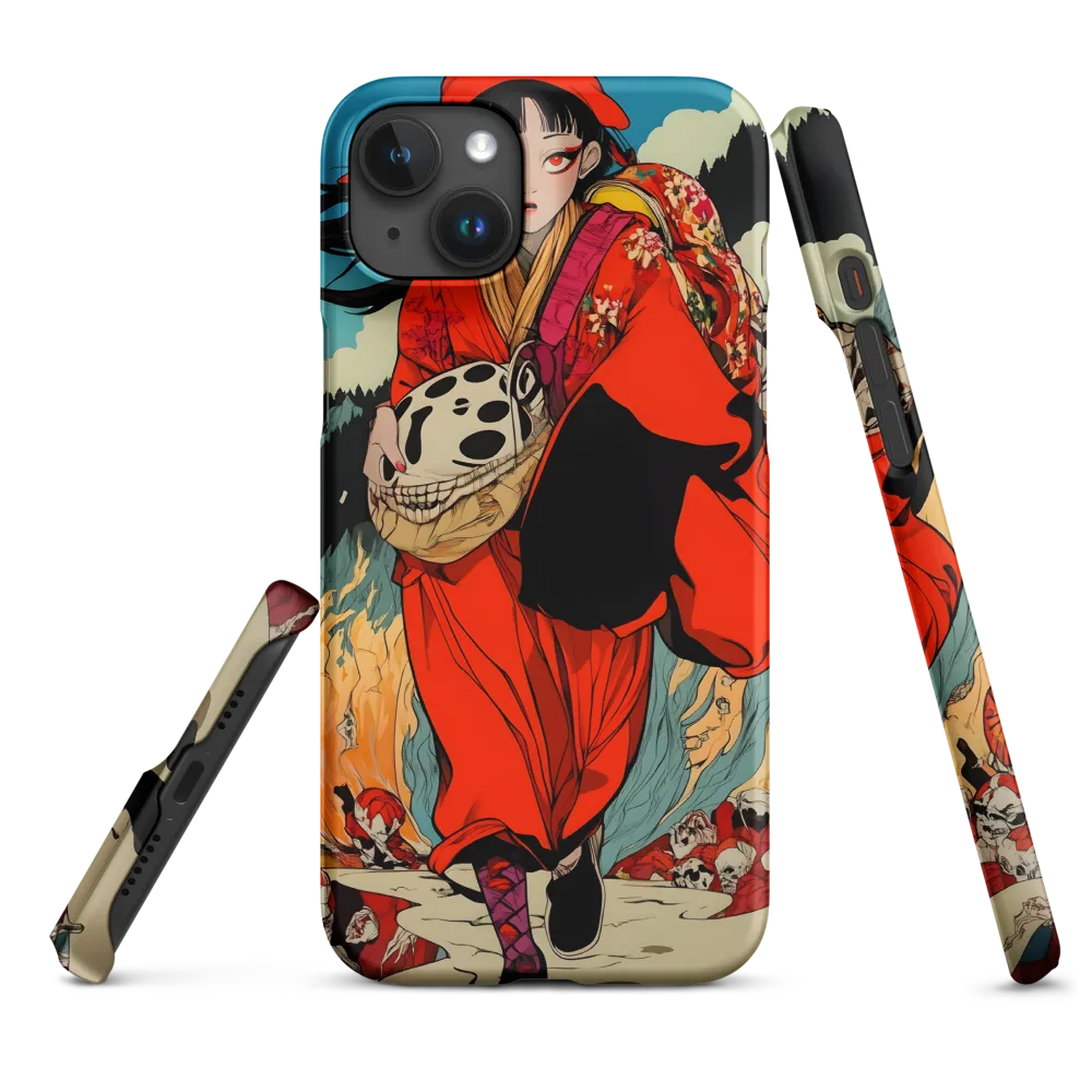 The Girl in Flames | Phone Case |  15 Plus | Snap Case | Matte