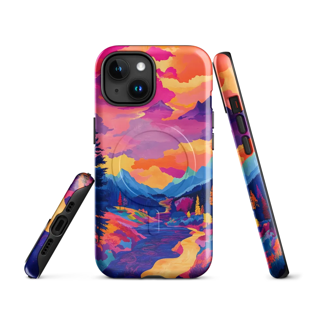 Radiant Serenity: A Surreal Landscape | Phone Case |  15 | MagSafe® Tough Case | Glossy