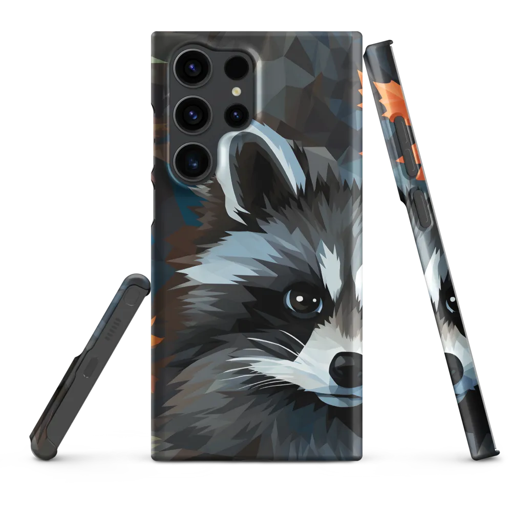 Whispers of Autumn: The Raccoon's Gaze | Phone Case |  S23 Ultra | Snap Case | Matte