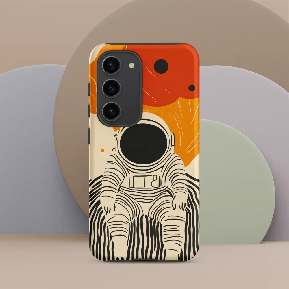 Astronaut in Cosmic Thoughts | Phone Case |  S23 | Tough Case | Matte