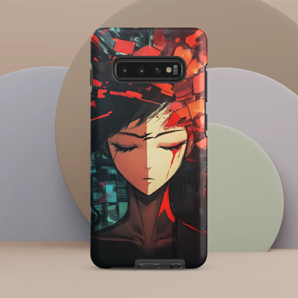 Fragmented Mind: The Silent Struggle | Phone Case |  S10 Plus | Tough Case | Matte