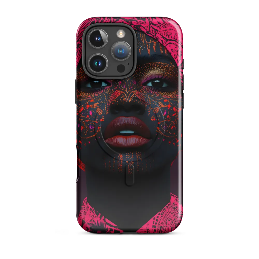 Neon Adornments: A Portrait of Cultural Expression
