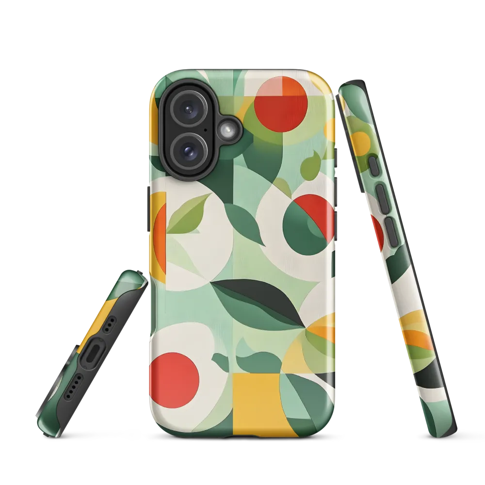 Harmony in Shapes: A Playful Abstract Design | Phone Case |  16 | Tough Case | Glossy