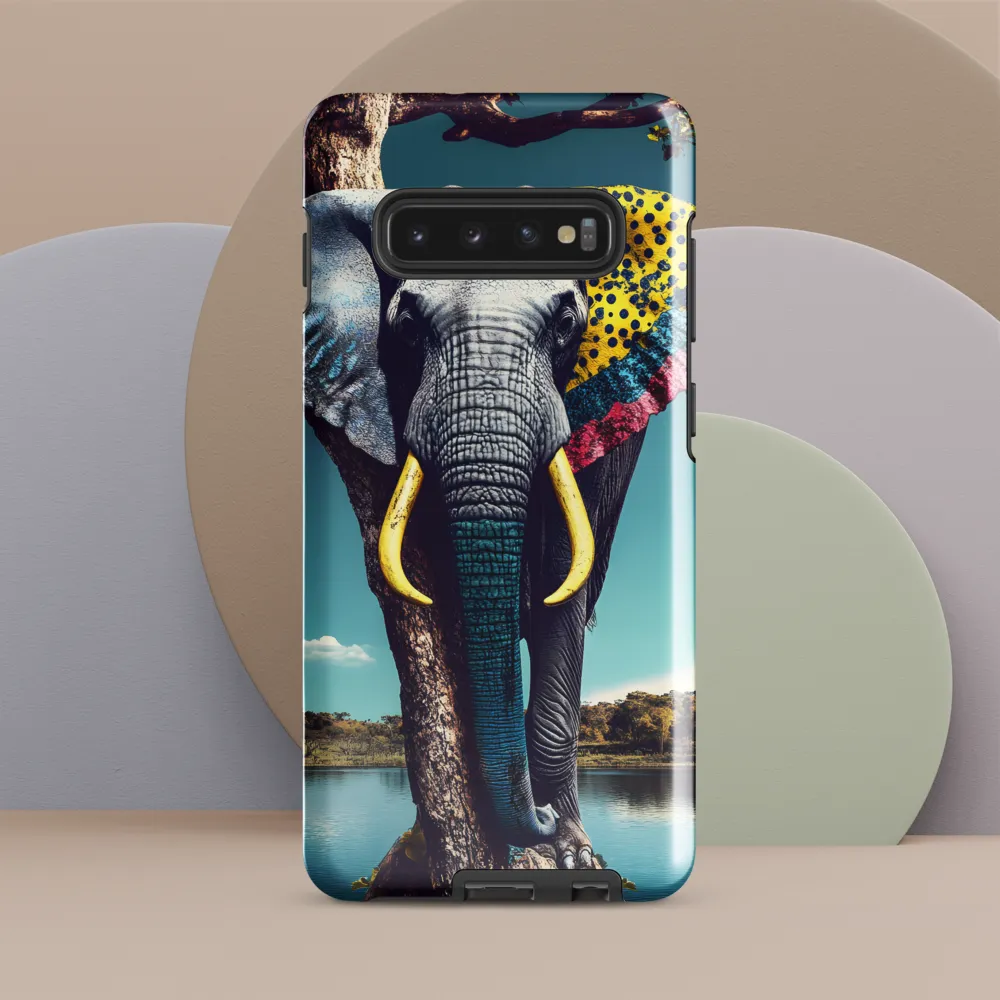 Playful Elegance: The Surreal Elephant | Phone Case |  S10 Plus | Tough Case | Glossy