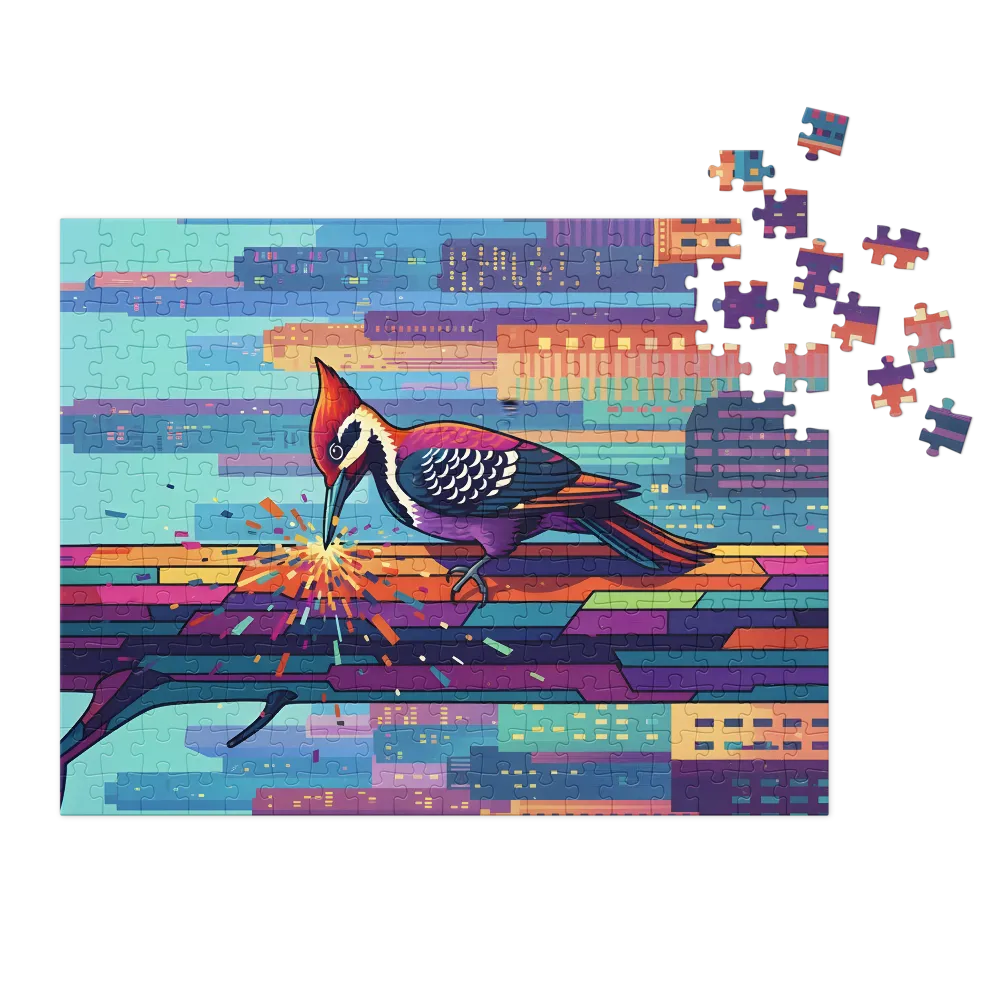 Urban Woodpecker 
 Jigsaw Puzzle in Tin Box