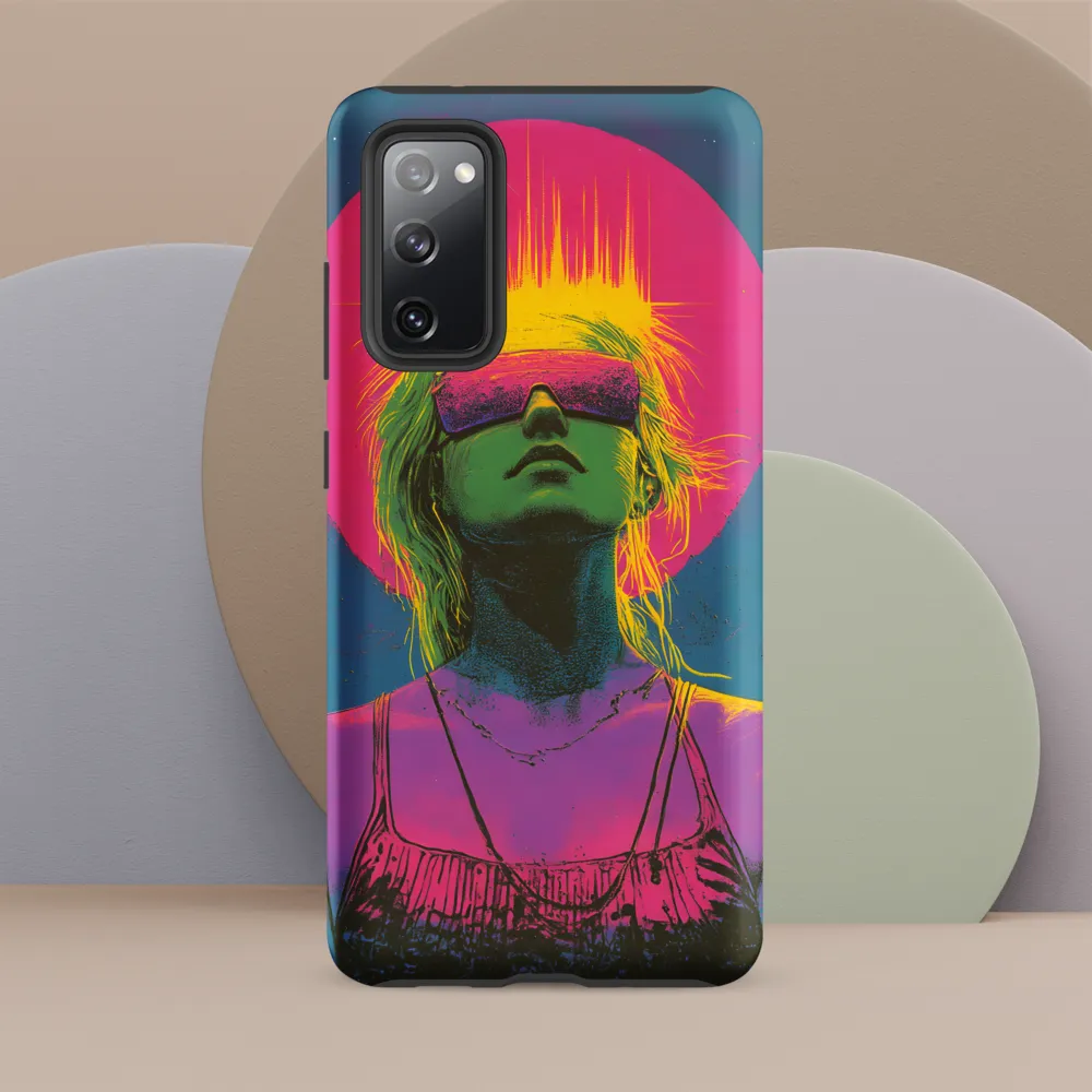 Neon Dreams: Portrait of a Modern Muse | Phone Case |  S20 FE | Tough Case | Matte