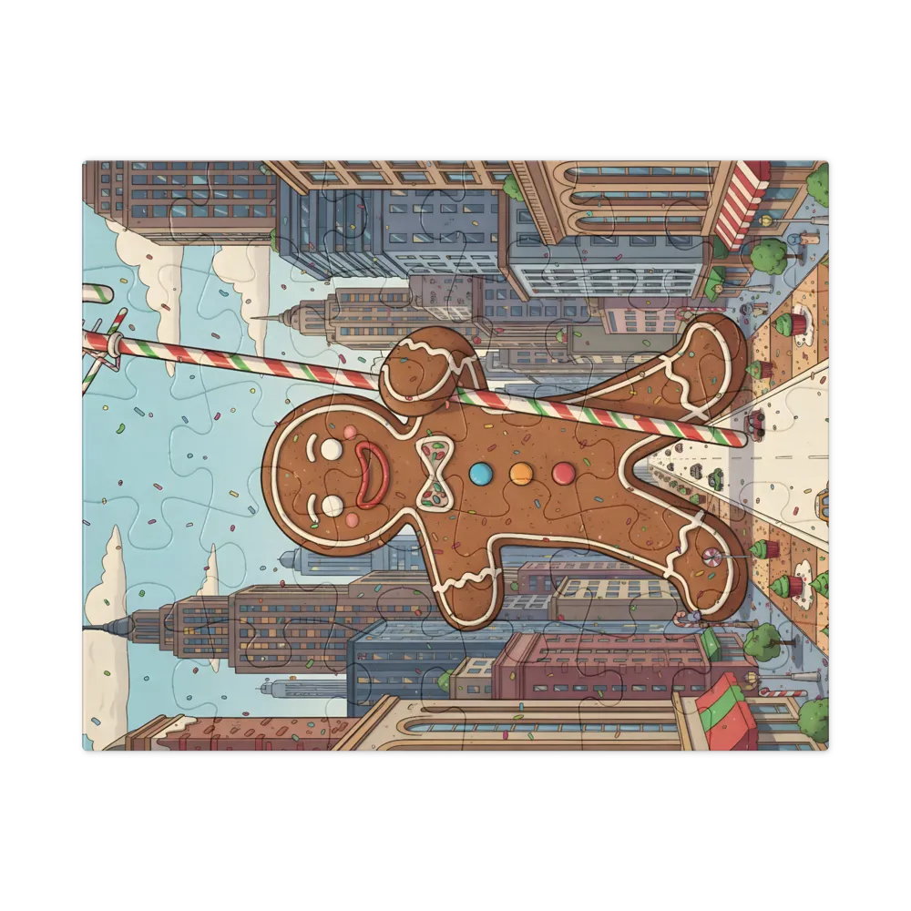 Gingerbread Giant 
 Jigsaw Puzzle in Tin Box