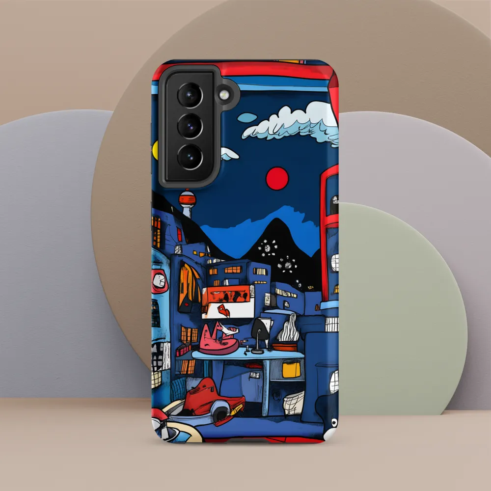Whimsical Cityscape at Night
