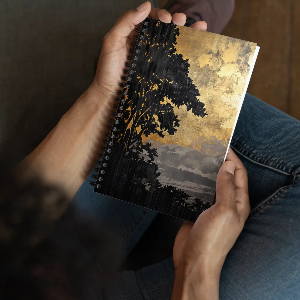 Golden Serenity | Spiral Notebook