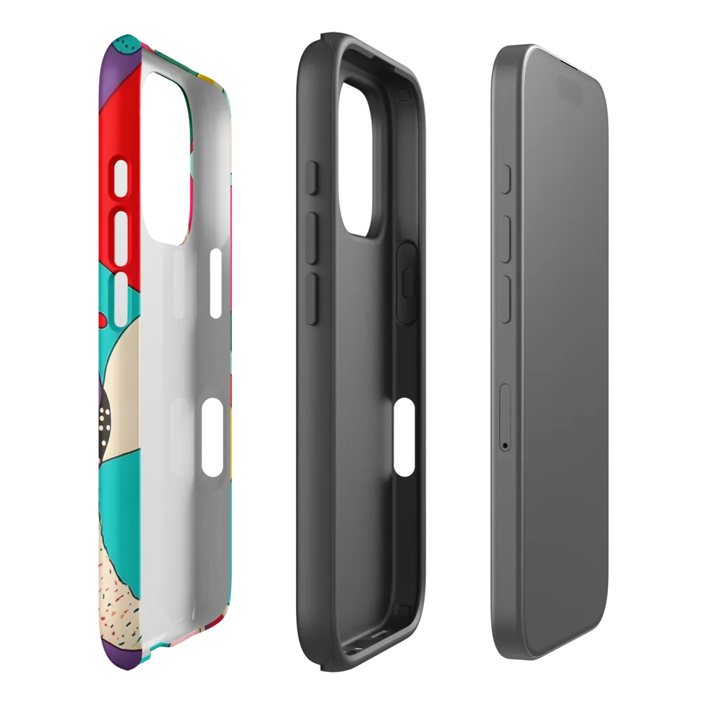 Playful Geometry in Color | Phone Case |  16 Pro | Tough Case | Matte