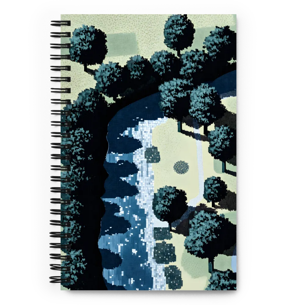 Serenity in Pixels | Spiral Notebook