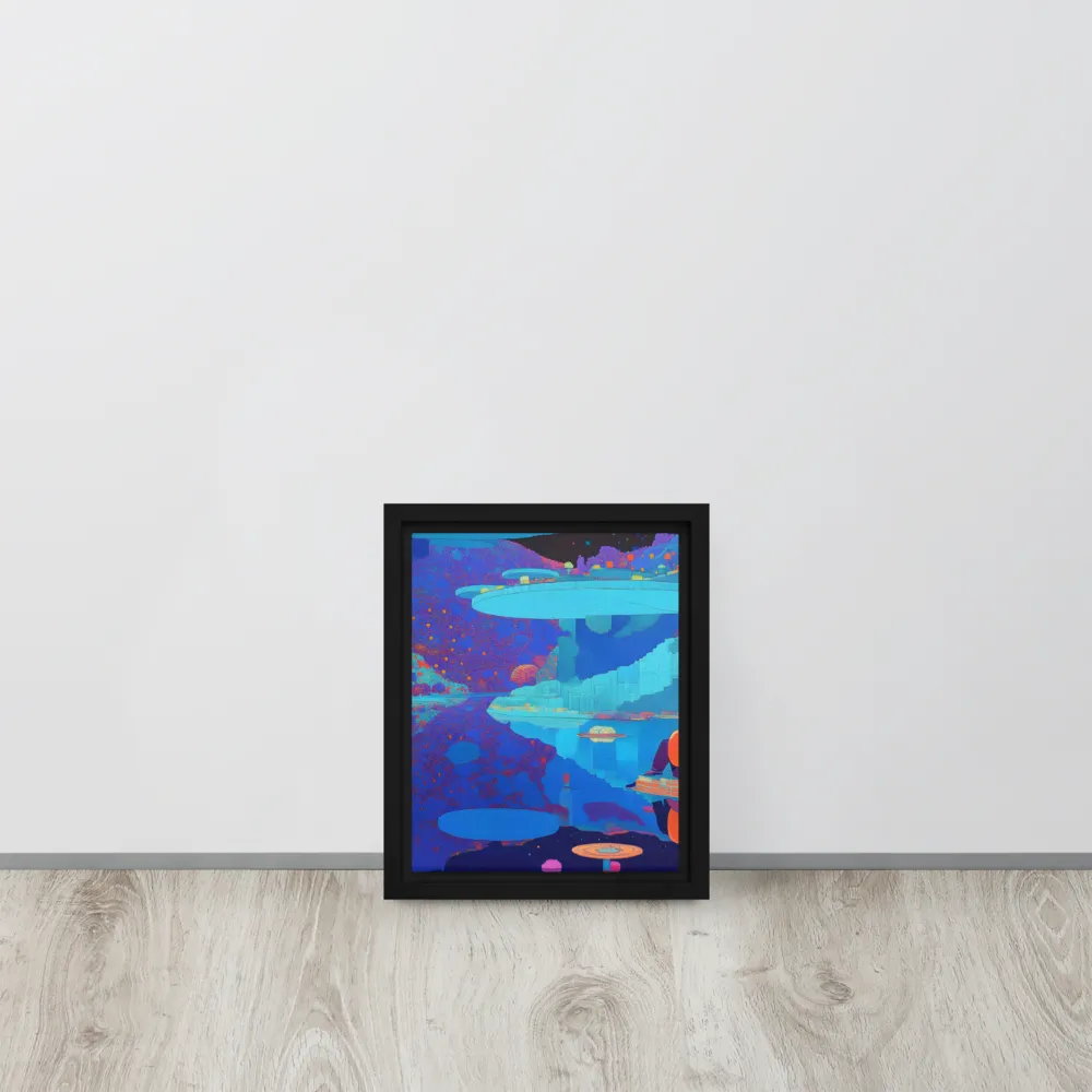 Reflections of Serenity | Canvas with Black Frame | 8″×10″
