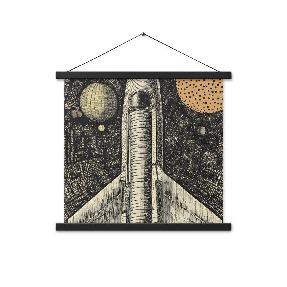 Voyage to the Unknown | Poster With Black Wood Hanger | 18″×18″