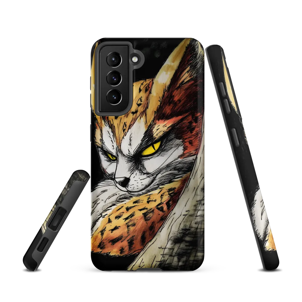 Fierce Gaze of the Wild Cat