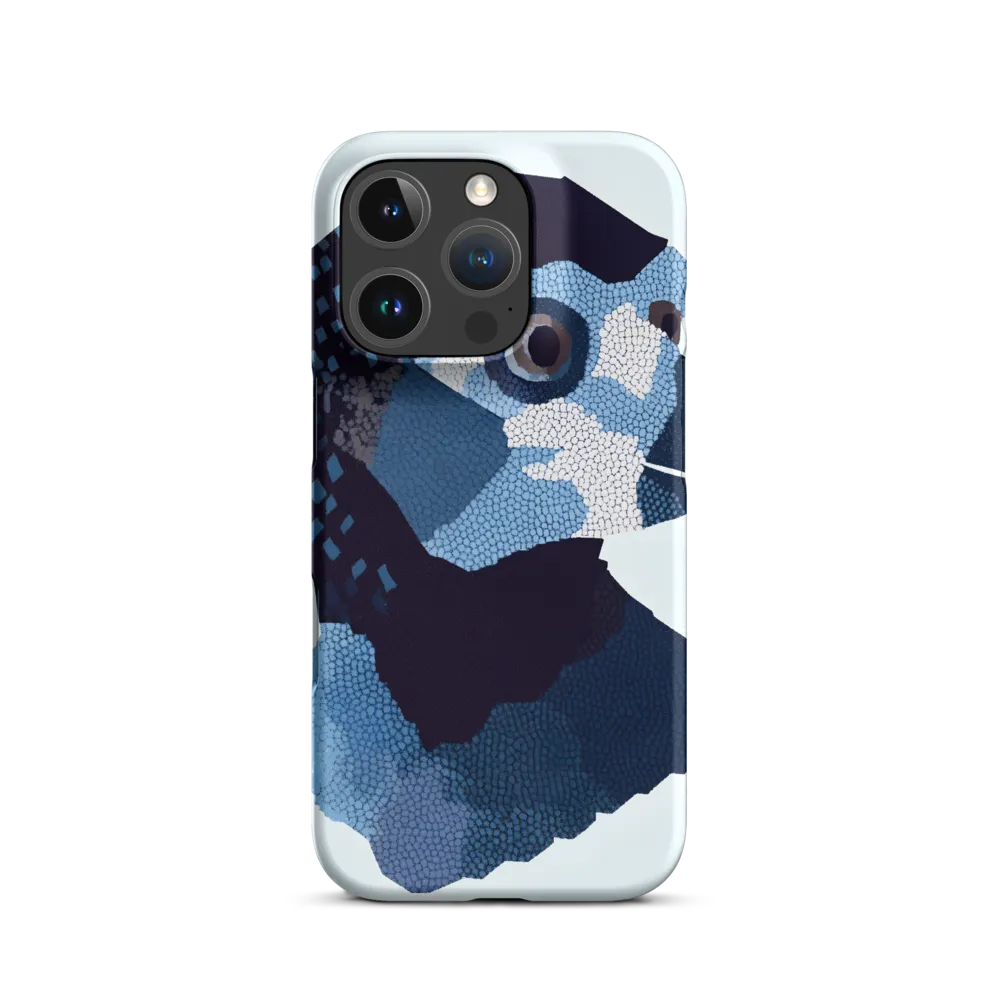 Abstract Avian Portrait in Blue